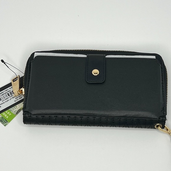 🖤Badgley Mischka Black Long Wallet w/ Phone Pocket Wristlet NWT!!!! - Picture 2 of 2
